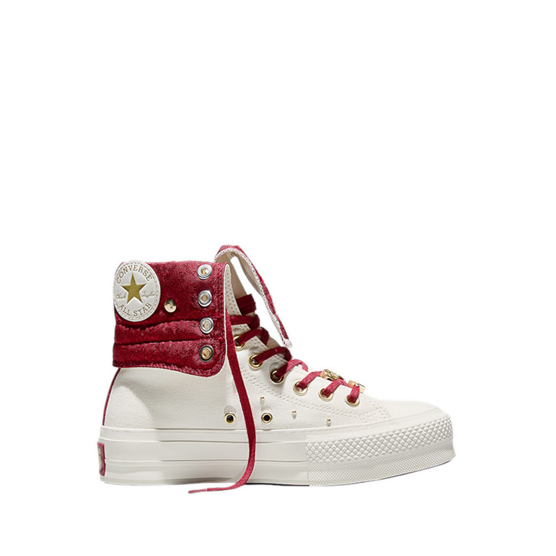 Giày Thể Thao Converse Chuck Taylor All Star Fold Over Lift Women's - Egret/Back Alley Brick/Egret