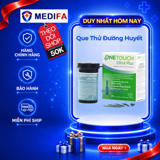 Hộp 25 que thử đường huyết onetouch ultra plus dùng cho máy đo đường huyết onetouch ultra plus flex