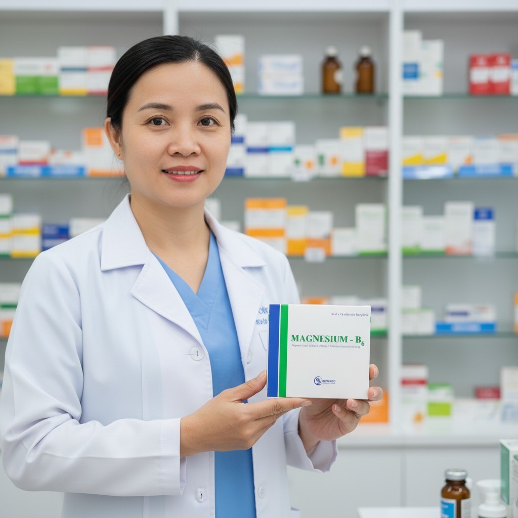 Hộp 100 viên Magnesium B6 cung cấp magie b6 của Tiphaco