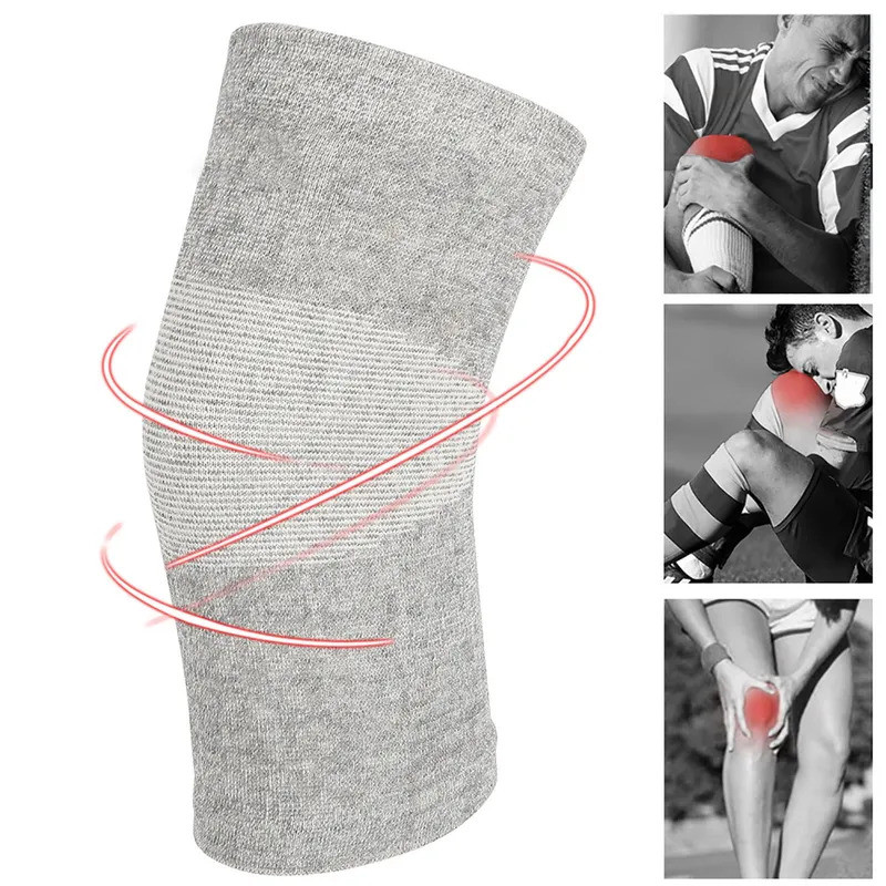 1 Thể Thao Tre Than Sợi Co Giãn Kneecap Thoải Mái Kneepad Bảo Vệ Kích Thước Miễn Phí