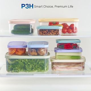 Bộ 6 hộp nhựa chữ nhật đựng thực phẩm Inochi Hokkaido P3H Store