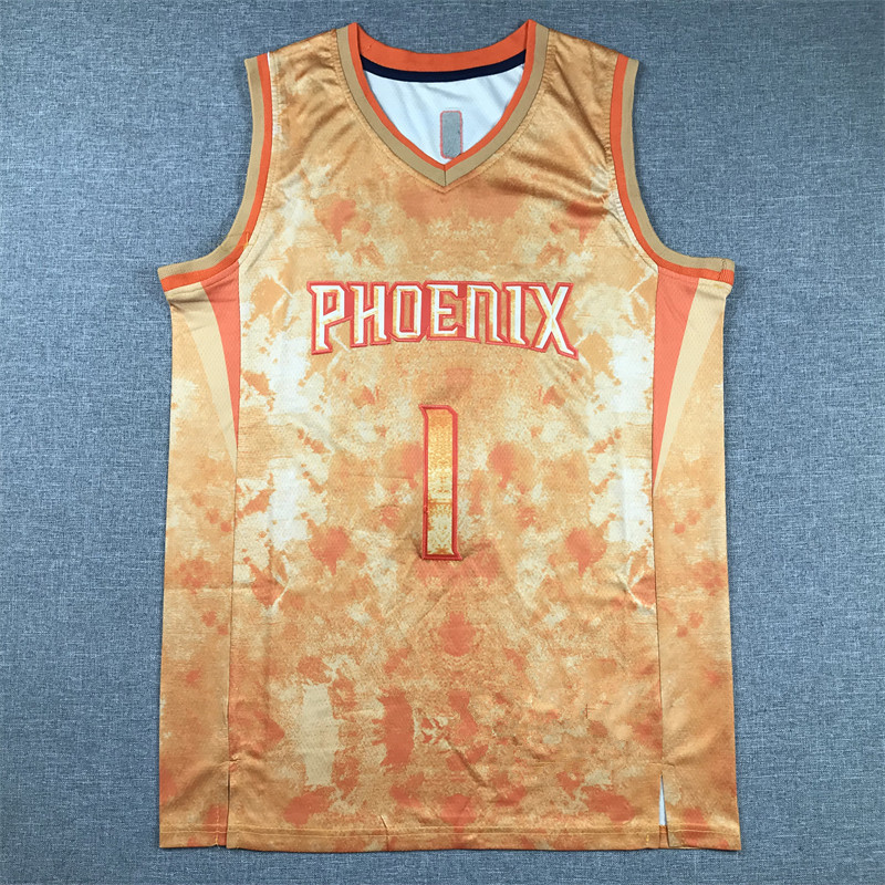 Thêu JERSEY Không. 1 BOOKER Phiên bản chọn lọc PHONEIX BOOKER BASKETBALL JERSEY
