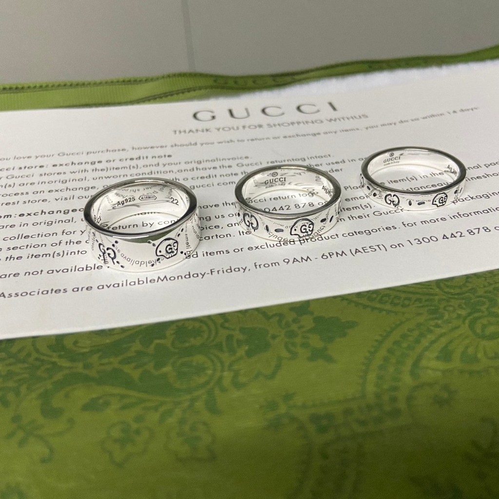 MW67 GG Ancient Home  925Silver ring Imp Ring Unisex Fashionable Simple White Ring