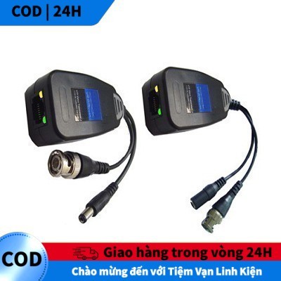 [COD] Balun Chuyển Đổi Tín Hiệu 2Mp Có Nguồn – RJ45, Chống Nhiễu, Phù Hợp Camera Analog
