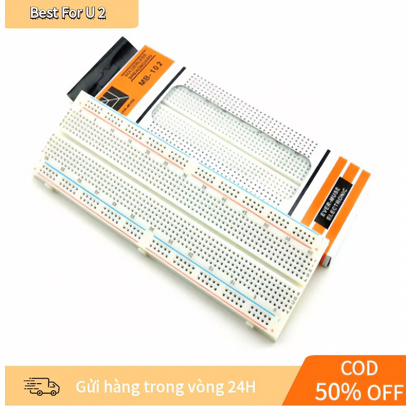 [COD] Testboard MB-102 830 Lỗ - Breadboard ABS, 830 Jack Cắm, Dễ Sử Dụng