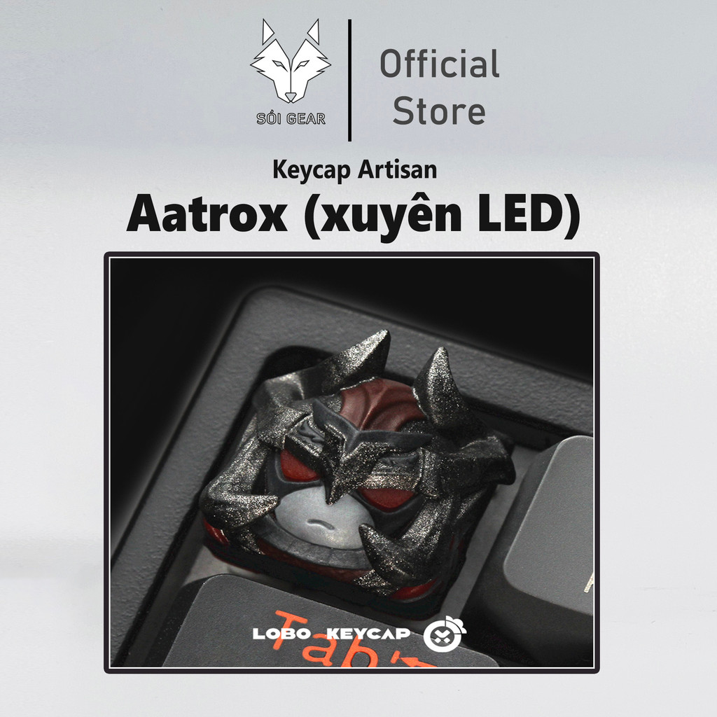 [HỎA TỐC HN - HCM] Keycap Lobo Artisan Quỷ Kiếm Aatrox (xuyên LED) | Keycap Custom Bàn Phím Cơ Chất 