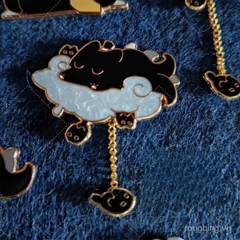 2025 < Master of Mystery > Klein Cat Bug Klein Meow Metal Micro Chapter Original Hand-Made Fan Ngoại