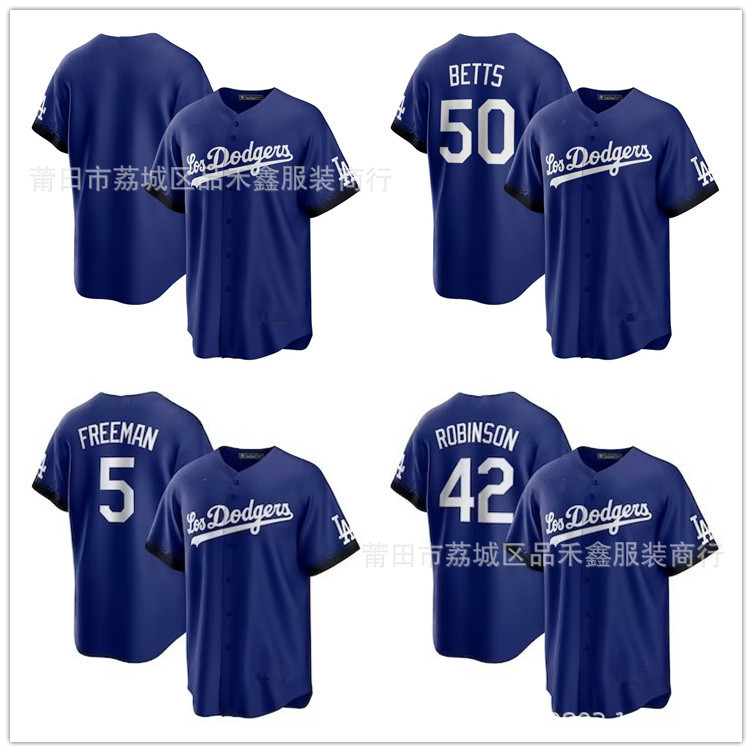 Giao hàng trong ngàyĐồng phục bóng chày Dodgers Jersey Dodgers 50 BETTS 5-34 Blue City Edition Jerse