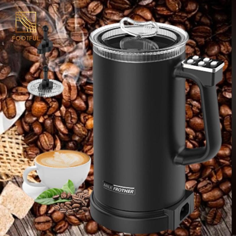 Máy tạo bọt sữa 11.8oz / 350ml Máy tạo bọt sữa tự động tắt và hấp sữa cho cà phê Cappuccino Macchiato Latte Quà tặng lý tưởng