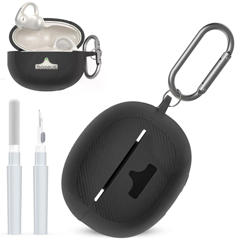 Ốp Lưng Cho Tai Nghe Baseus Bowie MC1 Pro Có Bộ Bụi, Logo Bảo Vệ Chống Sốc Silicon Thiết Kế Có Thể N