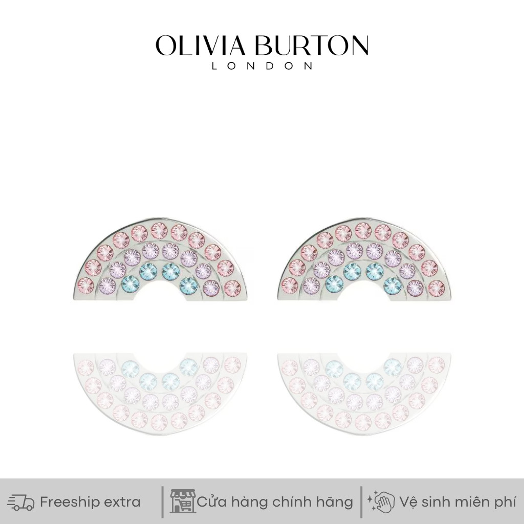 Khuyên tai OLIVIA BURTON chính hãng rainbow màu Bạc - Thiết Kế Sang Trọng