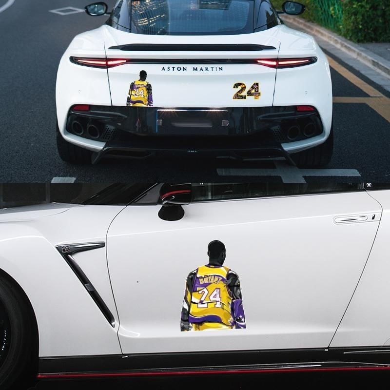 Nhãn dán xe hơi nba Star Kobe Kobe Black Mamba Nắp bình xăng Jersey Số. Nhãn dán trang trí 24 Lakers