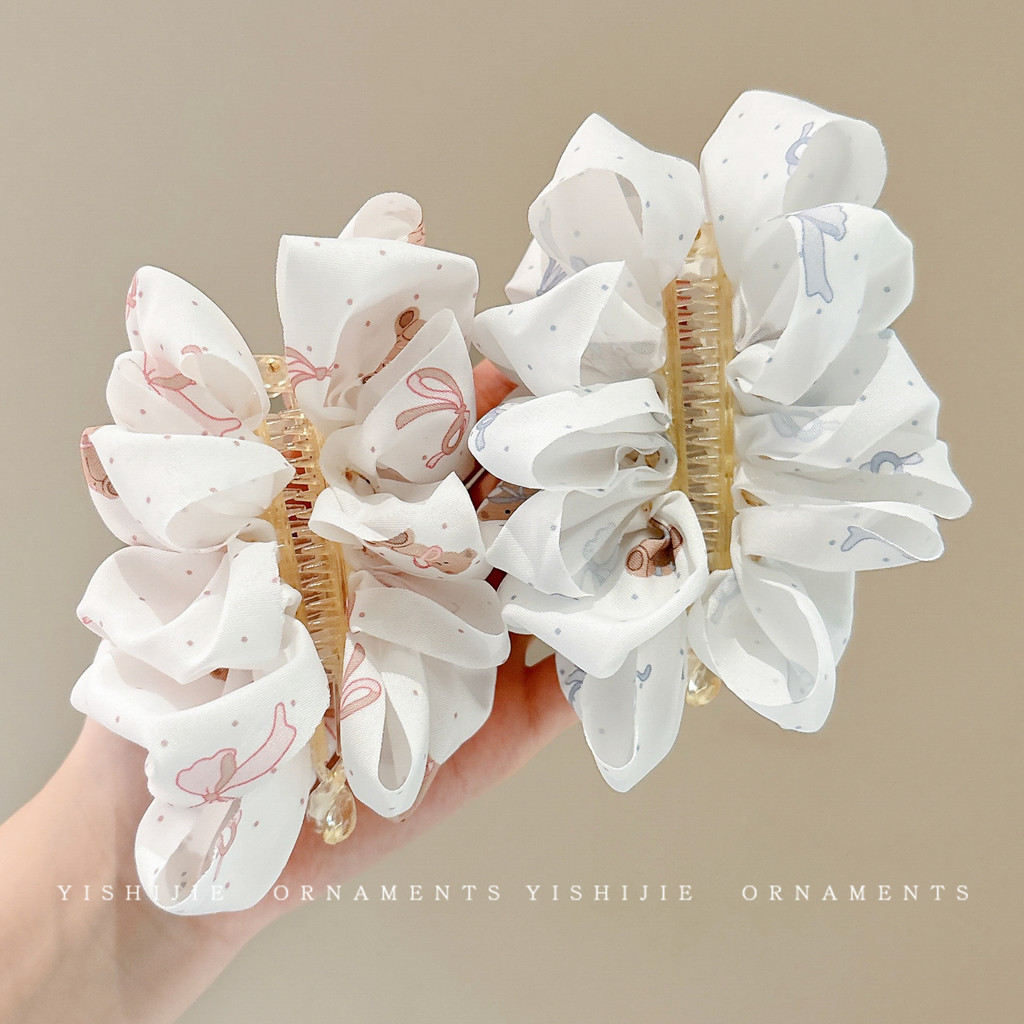 Thời Trang Hàn Quốc Phong Cách Mới Nơ Chuối Kẹp Bé Gái Cá Mập Kẹp Tóc Phụ Kiện