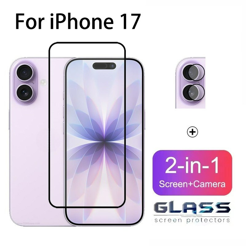 Kính cường lực bảo vệ màn hình 2 trong 1 9D iPhone 17 cho iPhone 17 Pro Max Air