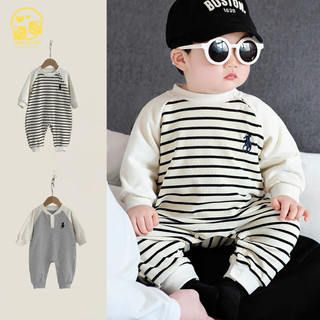 Đồ sơ sinh bé trai bé gái dài tay Ngựa Thêu dễ thương Bộ liền thân cho bé gái trai chất Cotton Bodysuit cho bé 0-12M 