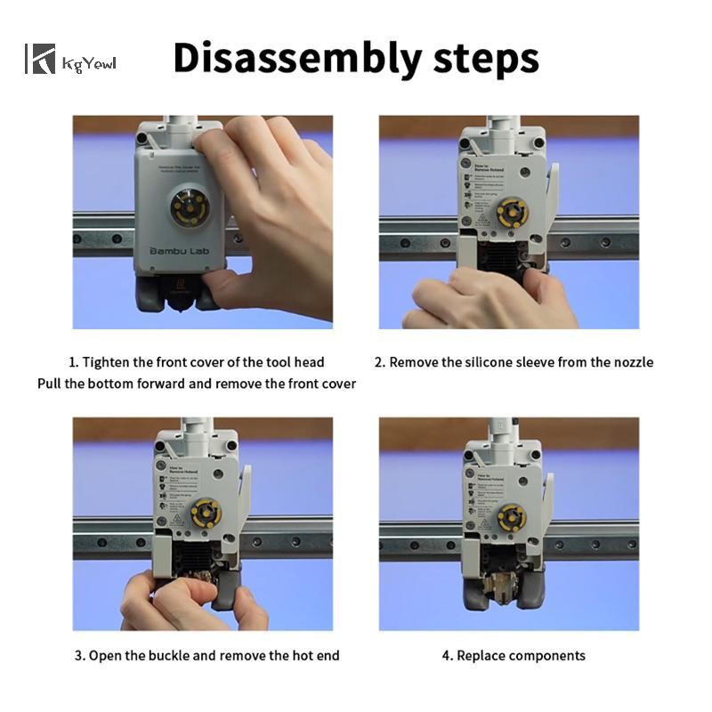 KgYewl Nâng Cấp Nóng Lắp Ráp Cho A1 / A1mini Mạ Niken Đồng Vòi Phun Gắn Linh Kiện Cho A1mini Mới