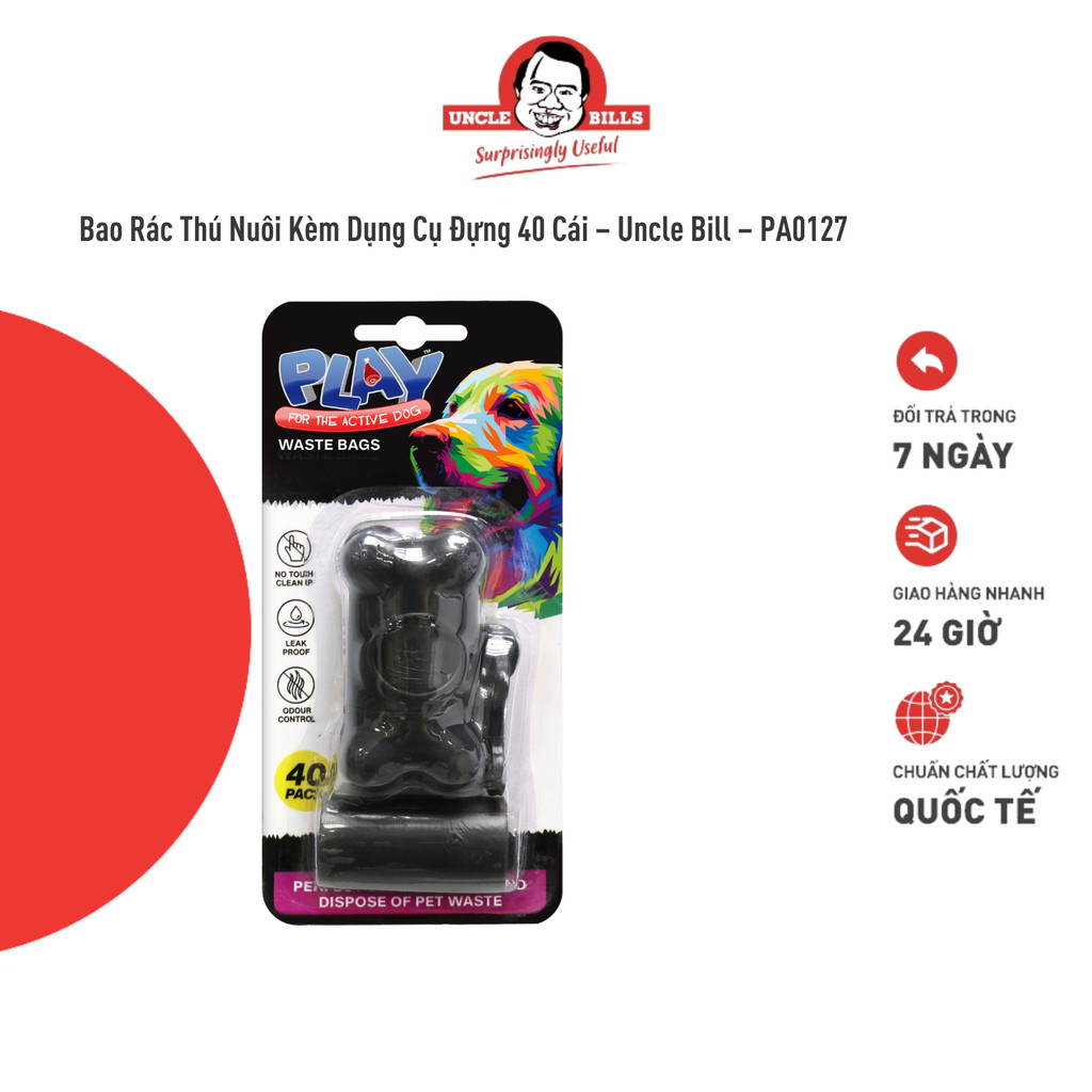 Bao Rác Thú Nuôi Kèm Dụng Cụ Đựng 40 Cái – Uncle Bill – PA0127
