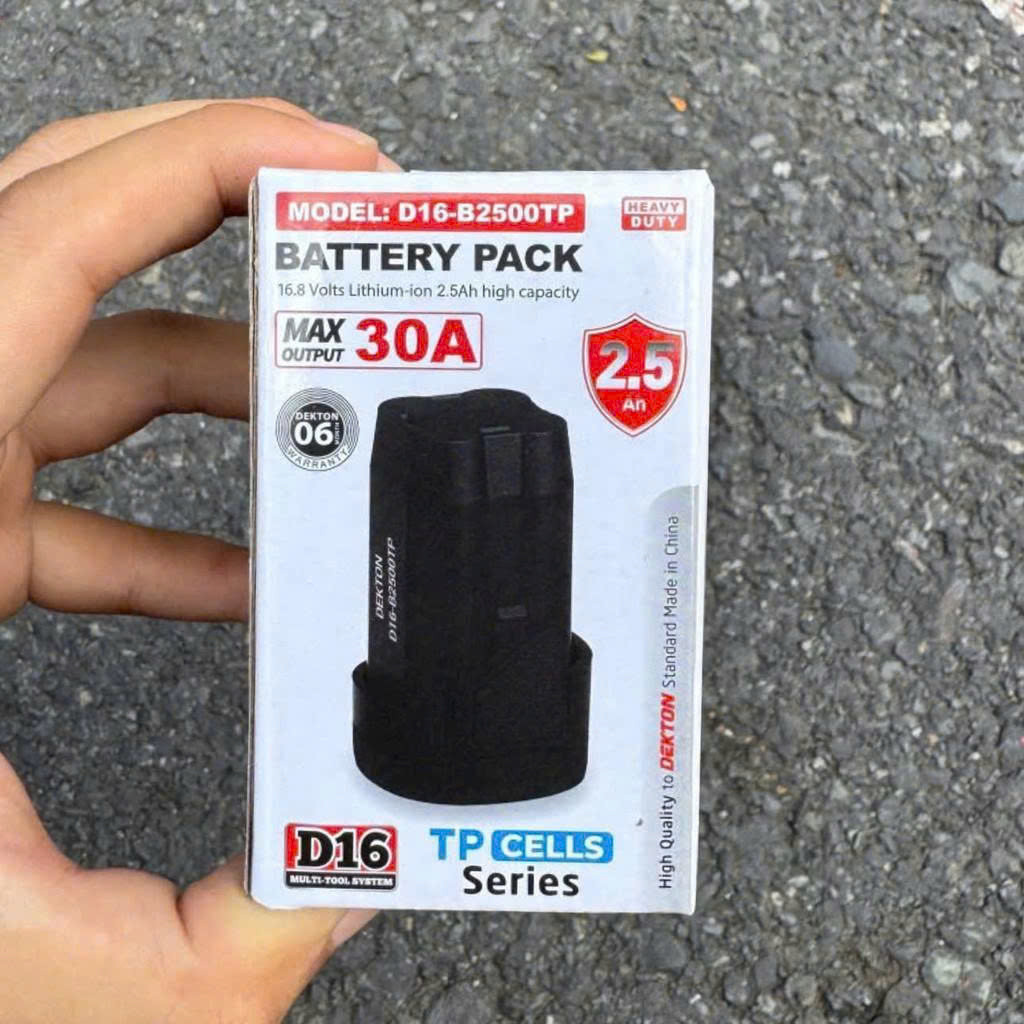 Pin 16V Dekton D16-B2500, dùng cho các dòng máy có chân pin D16, dung lượng 2Ah Thiết Bị Điện