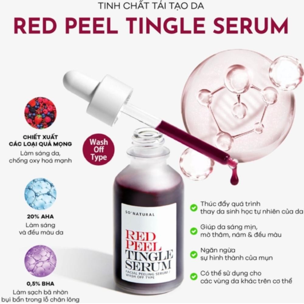 Ảnh 4 của Tinh chất So’Natural Red Peel White Serum dưỡng trắng, mờ thâm nám chuyên sâu