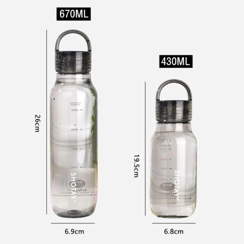670ml Thời Trang Tritan Chất Liệu Bình Nước, cốc nước ngoài trời cho học sinh，Chịu nhiệt cao, tiện lợi và bền | BigBuy360 - bigbuy360.vn