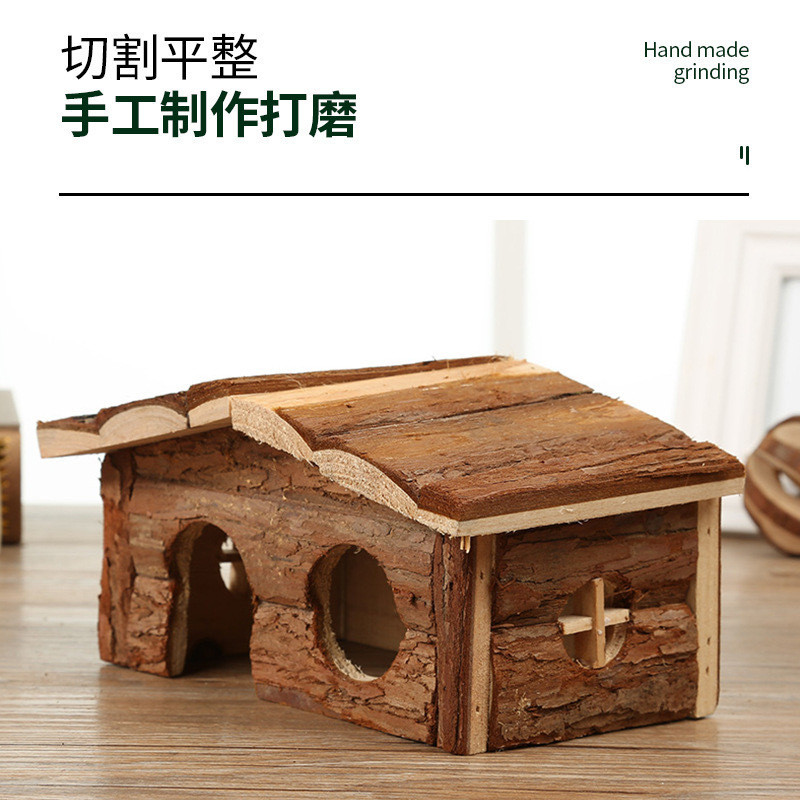 Hamster Cabin Hamster Cabin Chuyên Dụng Cabin xiên Mái Bark Cabin