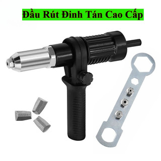  Đầu Rút Đinh Tán Rive Có Tay Cầm Cao Cấp Thế Hệ Mới - Bộ Chuyển Đổi Rút Đinh Rive Gắn Máy Khoan Bộ Đầu Kít Rút Đinh Rive 