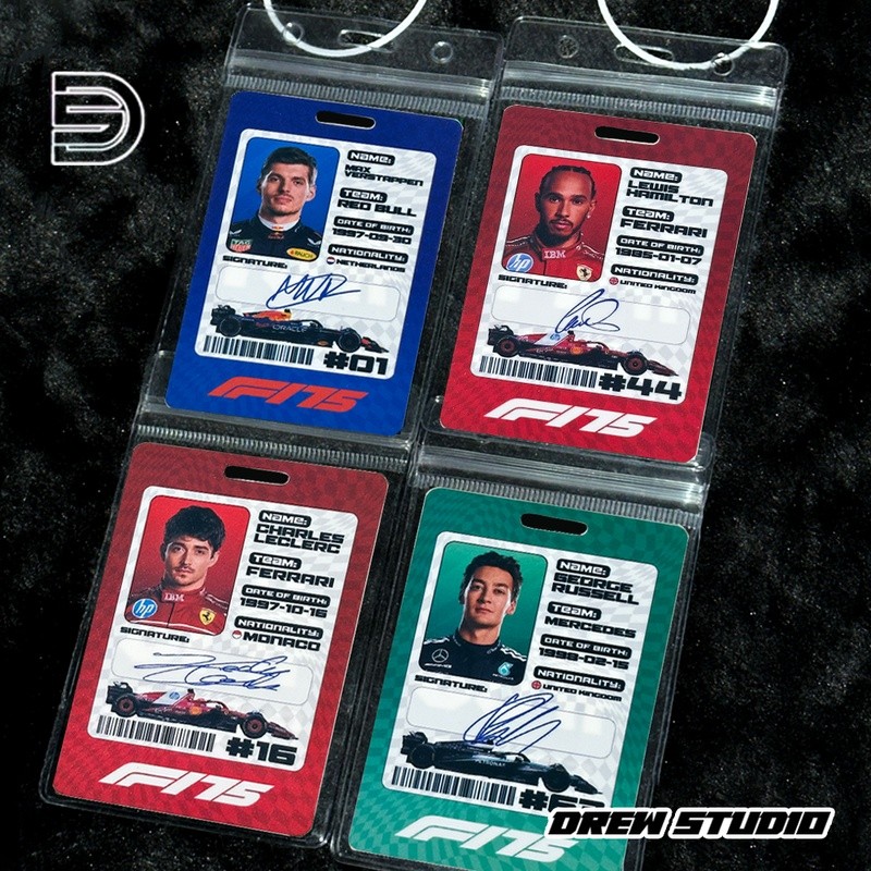 Thẻ đua F1 Russell Mercedes-Benz Racing Team, quà tặng mặt dây chuyền pvc lái xe F1