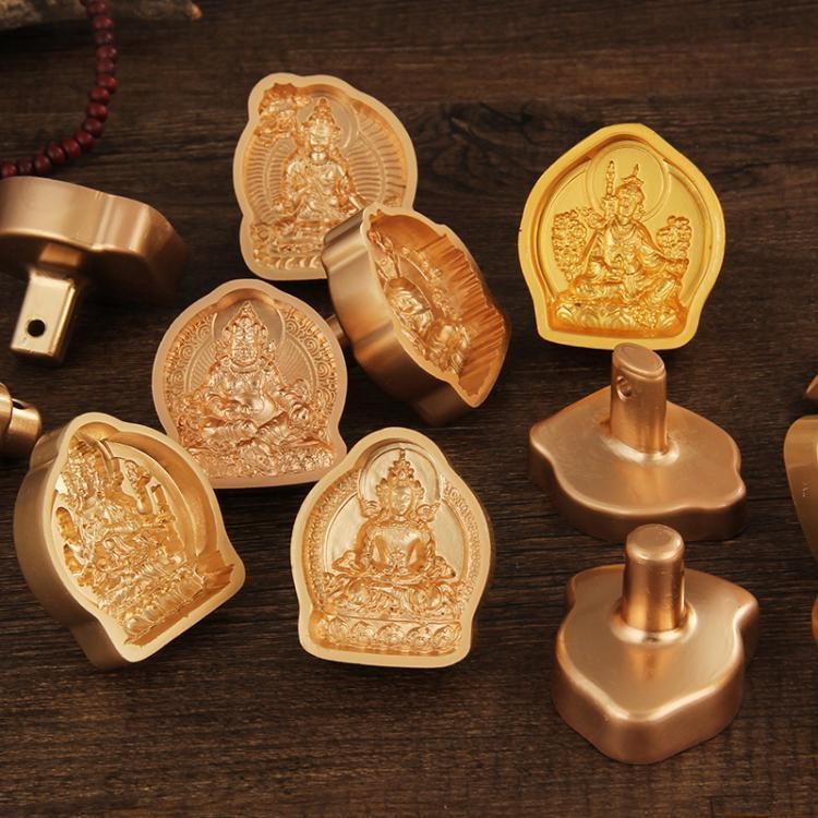 Phong Cách Tây Tạng Khuôn Lau Nhỏ Tượng Phật Dụng Cụ Bấm Tay Xanh Tara Vàng Thần Tài Làm Tượng Phật 