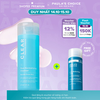 Sữa rửa mặt dành cho da mụn, làm sạch sâu và giảm dầu thừa Paula's Choice Clear Pore Normalizing Cleanser 177ml 6002