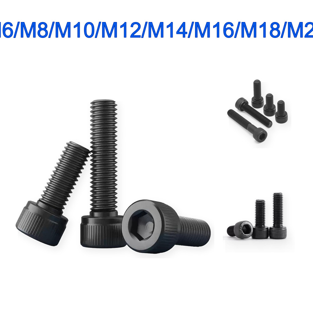 thép cấp bền 12.9 Bu lông lục giác chìm đầu trụ ren mịn M6*0.75*10 M6*0.75*12 M6*0.75*16 M6*0.75*20 