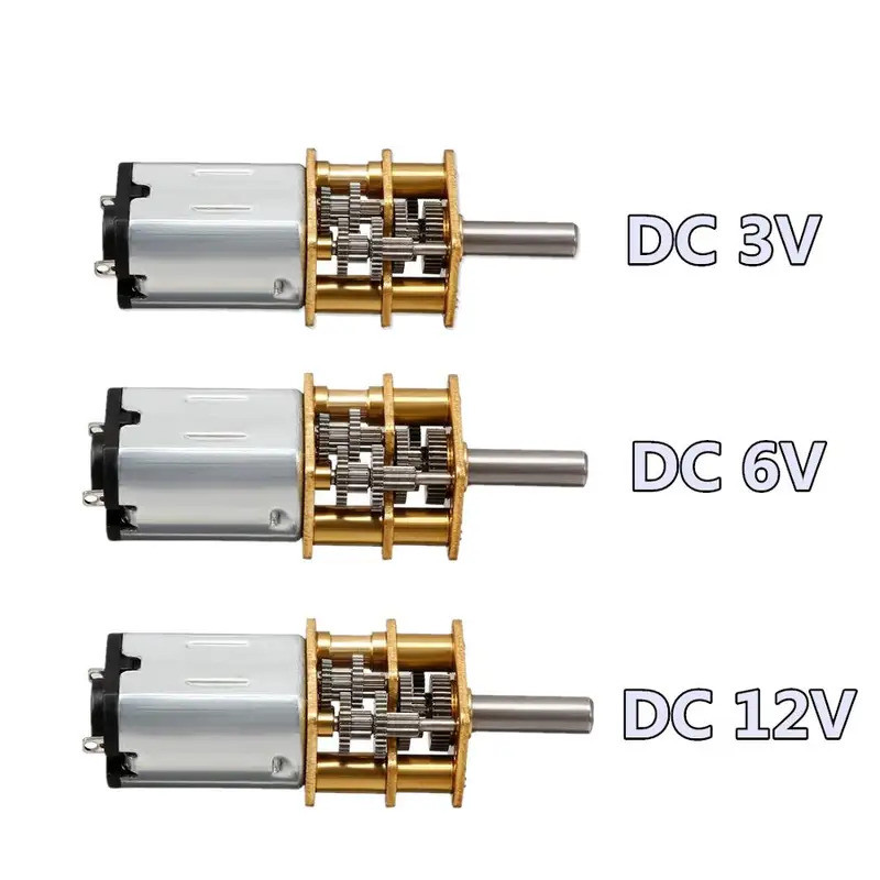 DC 3V / 6V / 12V N20 Mini Micro Metal Gear Motor với Gearwheel DC Motors 15 / 30 / 50 / 60 / 100 / 2