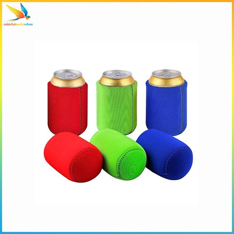 Colourswallowfree 6 Cái Bia Có Thể Làm Mát / Tay Áo Cách Nhiệt Mềm Có Thể Tái Sử Dụng Giá Đỡ Nước So