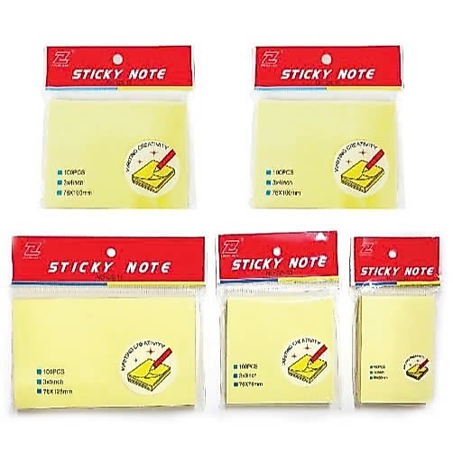 2 xấp Giấy Note Giấy ghi chú, giấy note, giấy ghi nhớ vàng kích thước 3x2, 3x3, 3x4, 3x5 (1xấp 100 tờ)