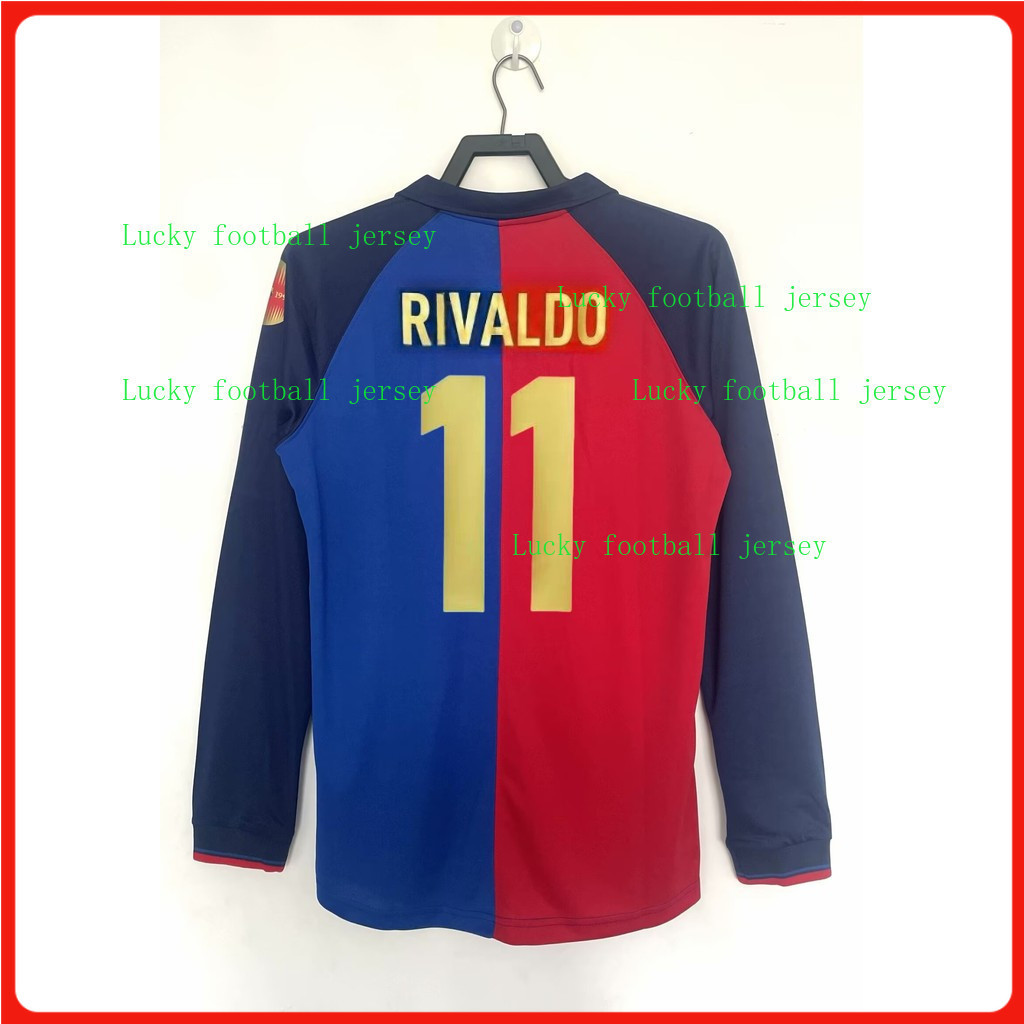 [Retro] 1899-1999 Áo bóng đá Barcelona kỷ niệm 100 năm Áo bóng đá dài tay AAA +