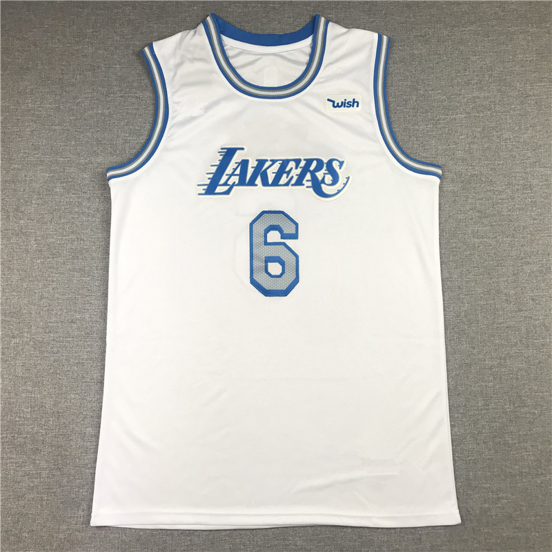 Lakers 2021 White City Edition 23 James Áo bóng rổ Lakers Baksetball