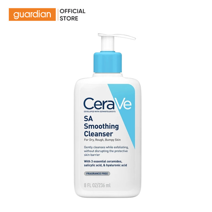 Sữa Rửa Mặt Cerave Cho Da Nhạy Cảm Hỗ Trợ  Làm Sạch & Tẩy Tế Bào Chết Dịu Nhẹ 236ml | Guardian Việt 