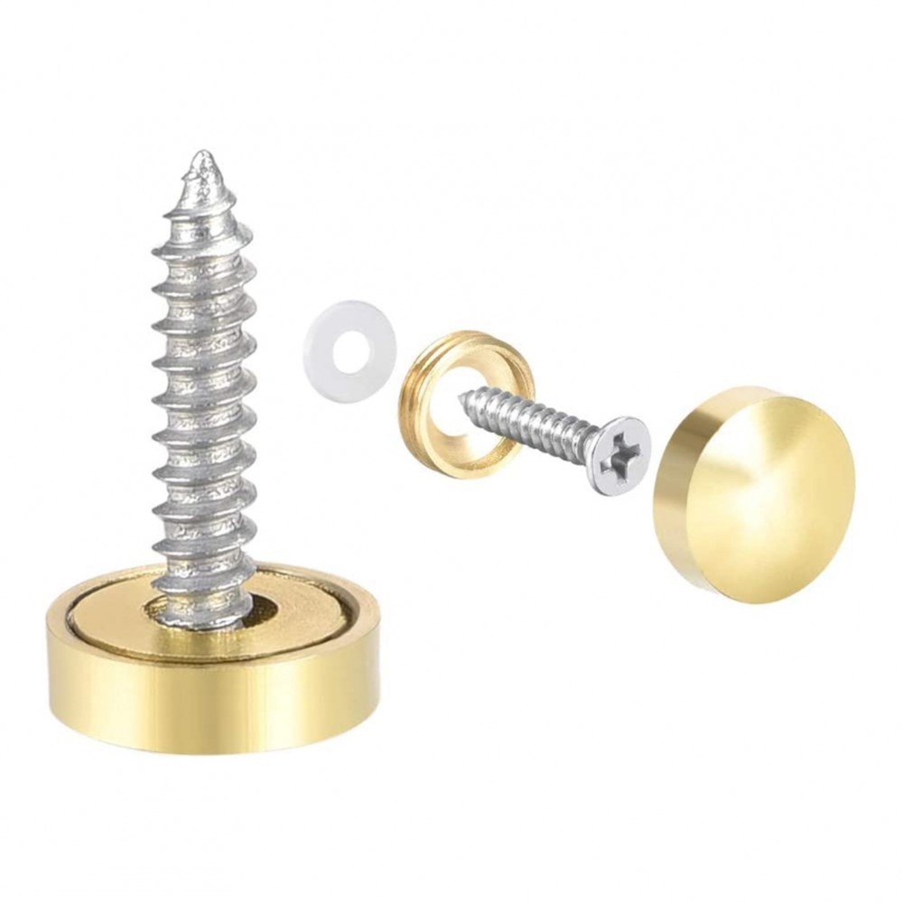 [DOLLDOLL-VN]Decorative Table Mirror Screw Cap Nails 8 Piece Brass Mirror Fasteners