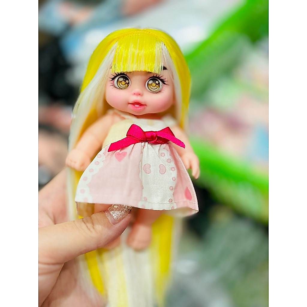 doll 5in chibi-búp bê dễ thương không phải kmt kèm váy