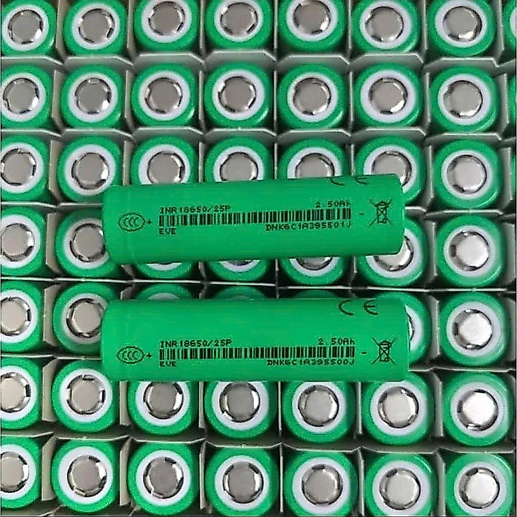 Pin EVE 25P dung lượng 2500, xả 30A, new 100%