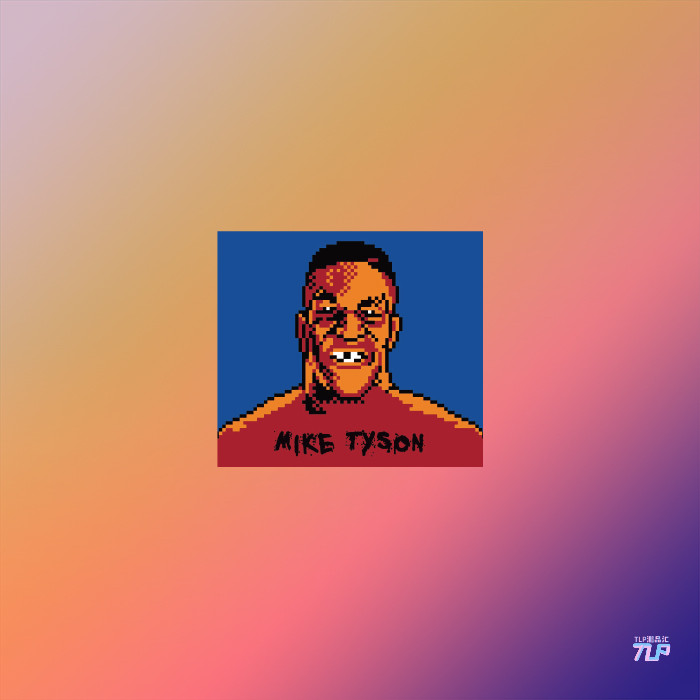 TLP Phản Quang Xe Dán Boxer Tyson Mike Tyson Phiên Bản Pixel Street Fighter Ngộ nghĩnh Hoạt Hình Miế
