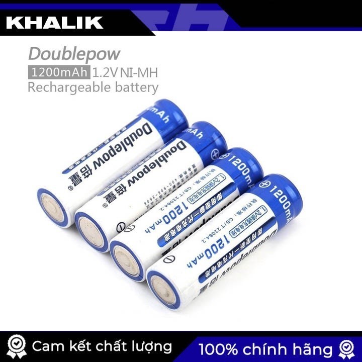 04 VIÊN Pin tiểu sạc AA 1200mAh Doublepow (dùng cho đồ chơi, micro) dung lượng cao AA 1200mAh