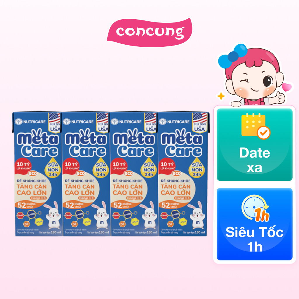 Sữa dinh dưỡng pha sẵn MetaCare Eco 4x180ml - Con Cưng