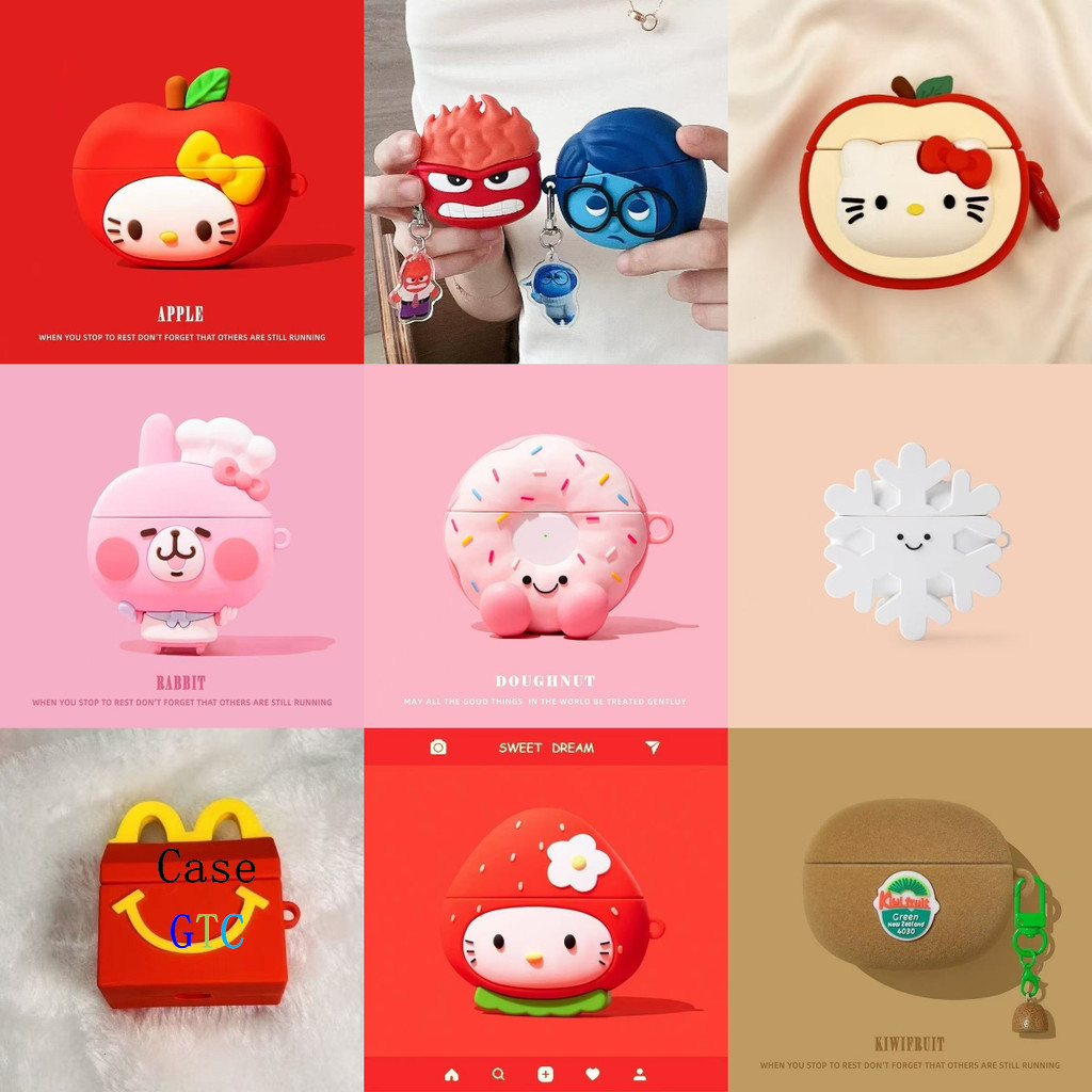 GTC Dành Cho AVA + Buds Life Air 3 Vỏ Tai Nghe Cá Tính apple girl donut kiwi Họa Tiết Case Ốp Tai Ng