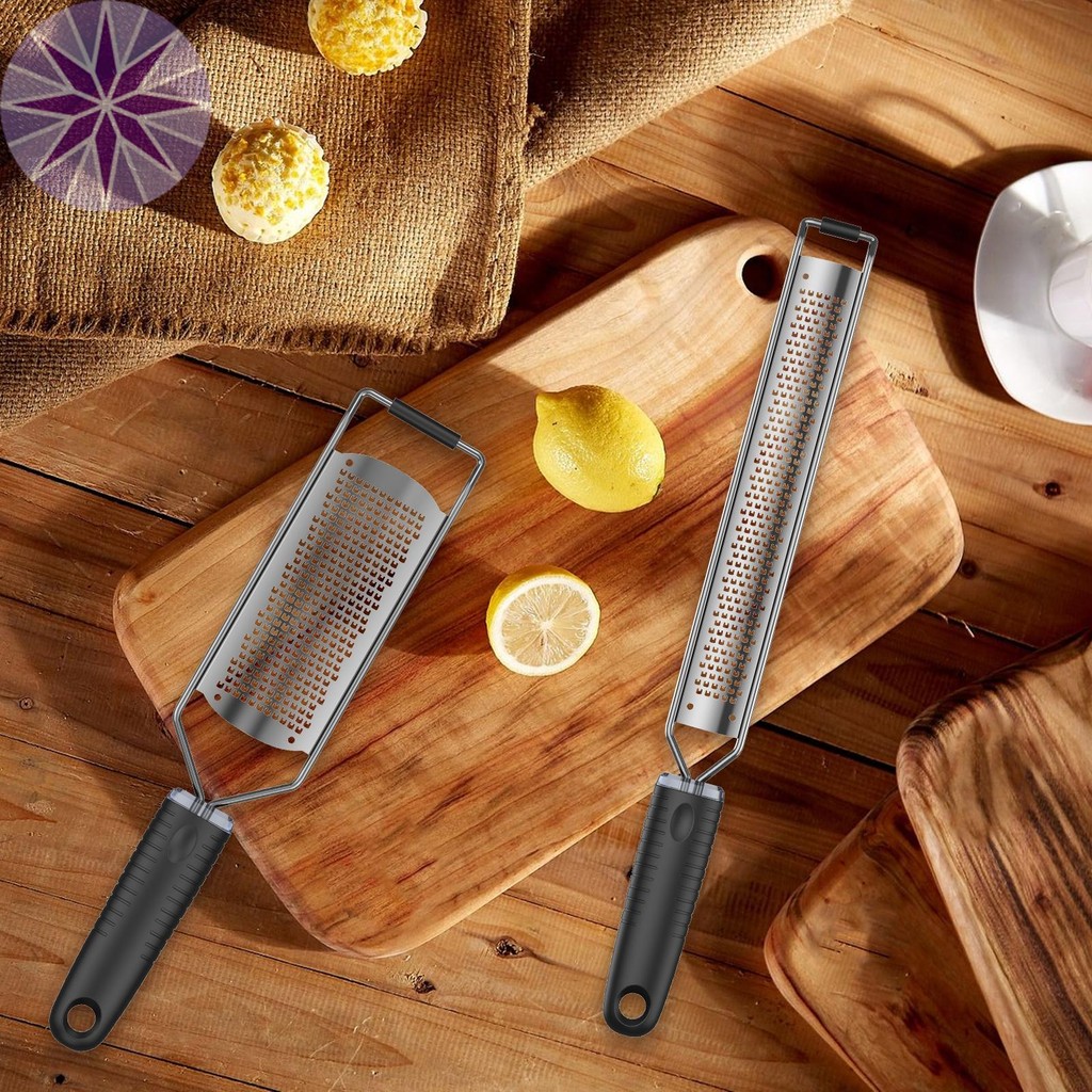 8 Chiếc Máy Hủy Phô Mai Cầm Tay Bằng Thép Không Gỉ Lemon Zester Có Tay Cầm Chống Trơn Trượt Miếng Ló