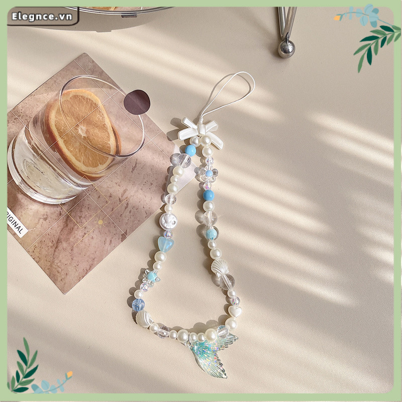 【Elevn】Dây treo điện thoại Hàn Quốc dễ thương Dây đeo điện thoại hình hoa tulip đính hạt pha lê | BigBuy360 - bigbuy360.vn