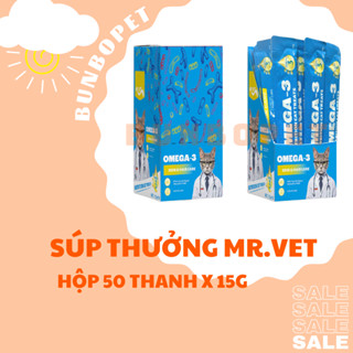   Hộp 50 Thanh  Súp Thưởng Mr.Vet Súp Thưởng Cho Mèo Bổ Sung Dinh Dưỡng 