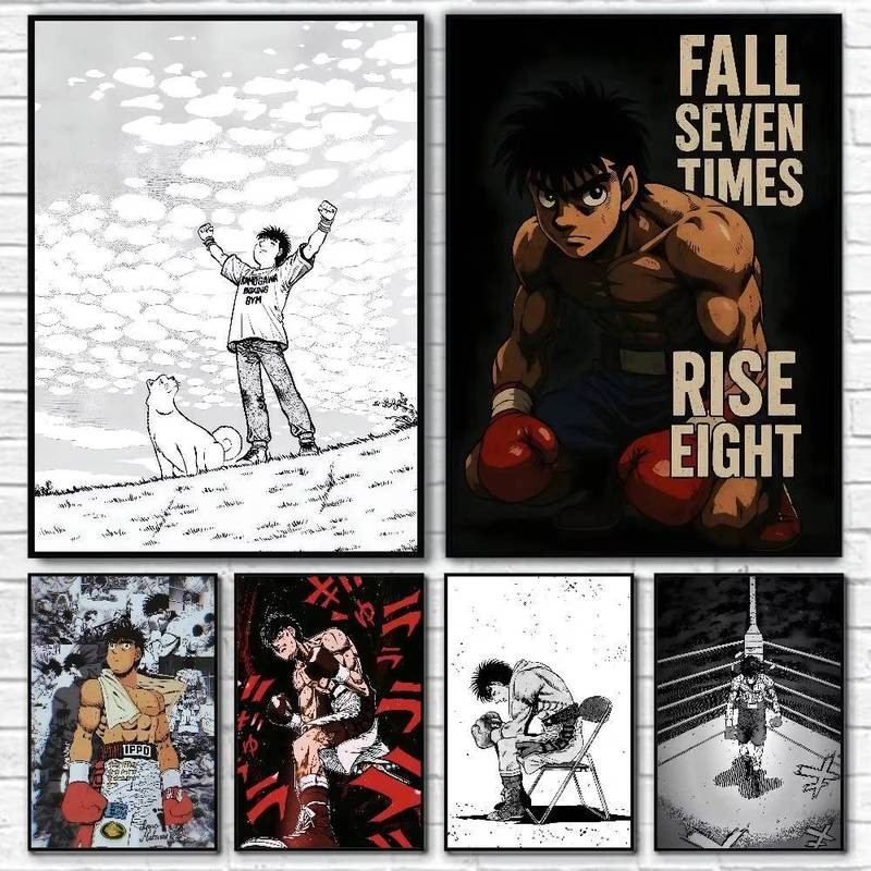 Anime H-Hajime No Ippo Poster Canvas Art Cafe Bar Trang Trí Tường Phòng