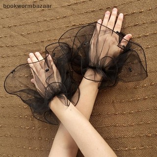[bookwormbazaar] 1 Cặp Tay Hạt Nlare Làm Móng Tay Nền Ảnh Cưới Vải tuyn Cuffs Trang Trí Cầm Tay Nâng Cao Móng Tay Chụp Ảnh [vn]