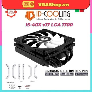  Tản nhiệt khí CPU ID-Cooling IS-40X v17 2022,hỗ trợ Socket 1700 cực mỏng cho ITX cmITX HTPC IS40 IS50 