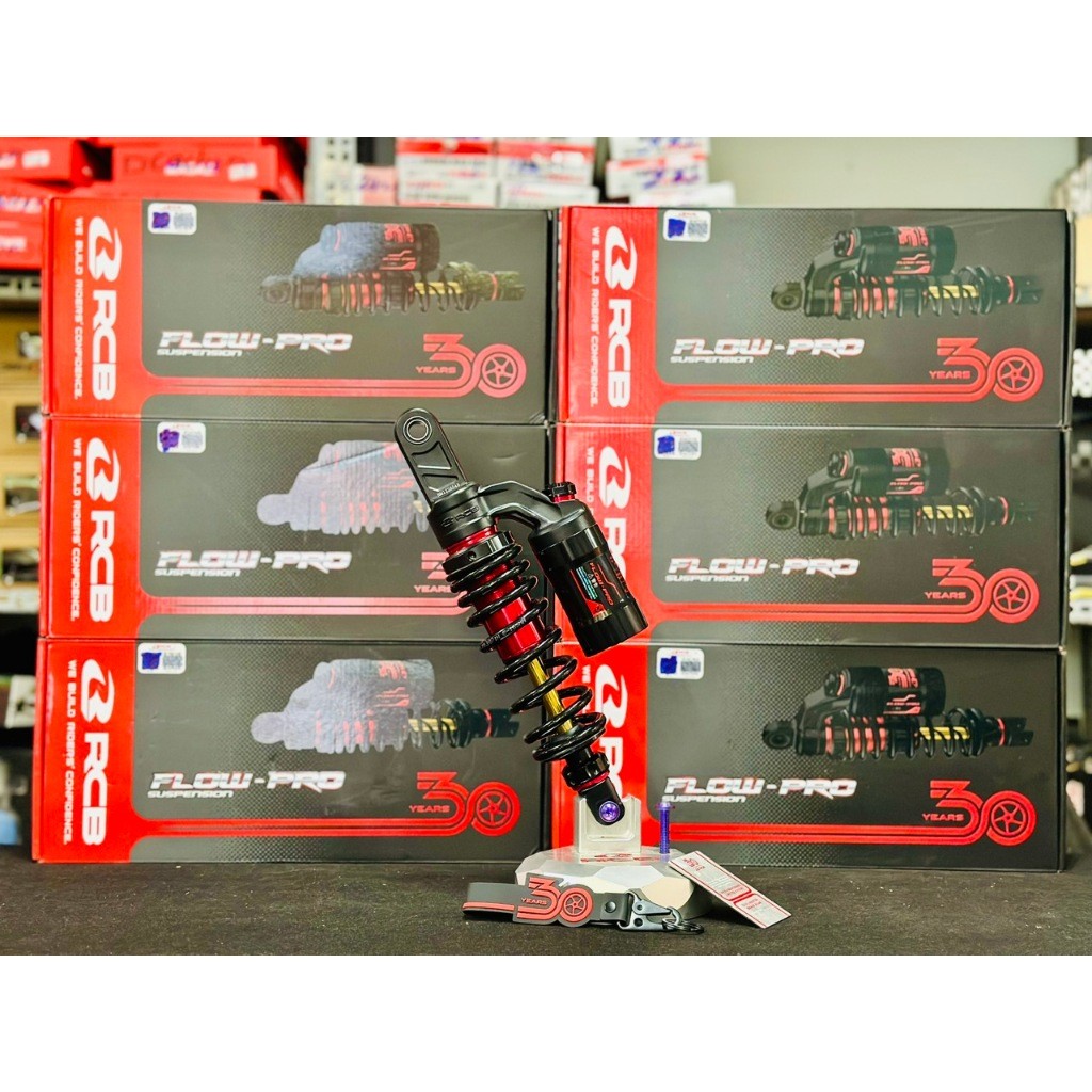 Phuộc Sau Bình Dầu RCB Gắn Cho Vario / Click / Vision ( Mẫu FLOW-PRO Kỷ Niệm 30 Năm RCB / Size 330MM